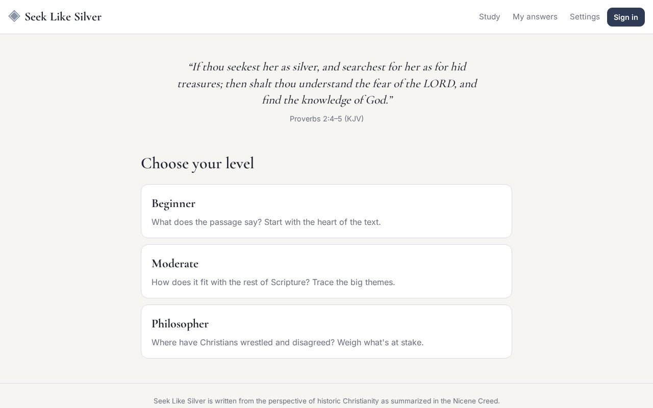 Preview of Seek Like Silver