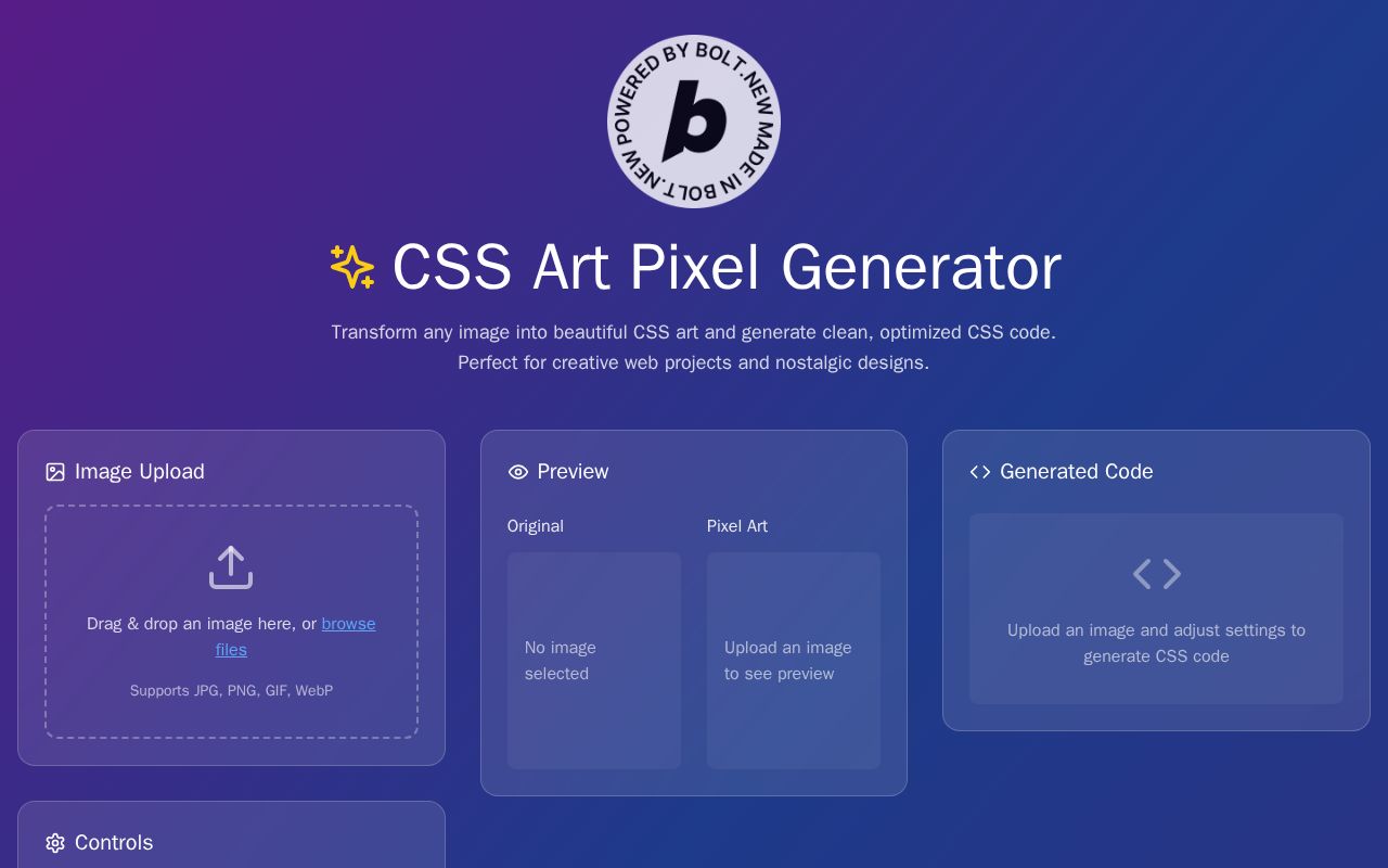 Preview of CSS Art Pixel Generator
