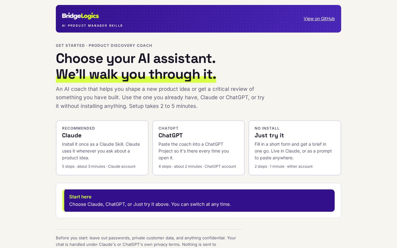 Preview of Product Discovery Skill