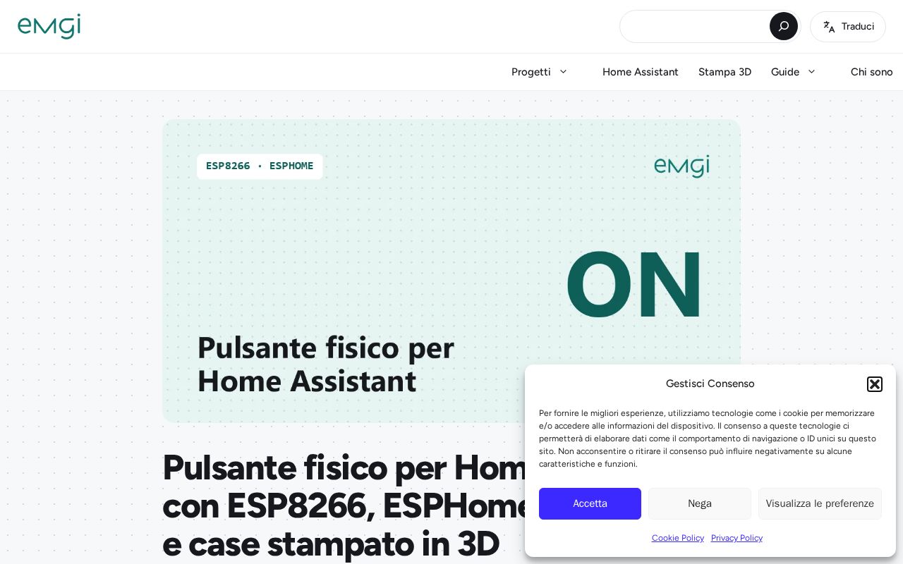 Preview of Pulsante Home Assistant Esp8266 Esphome