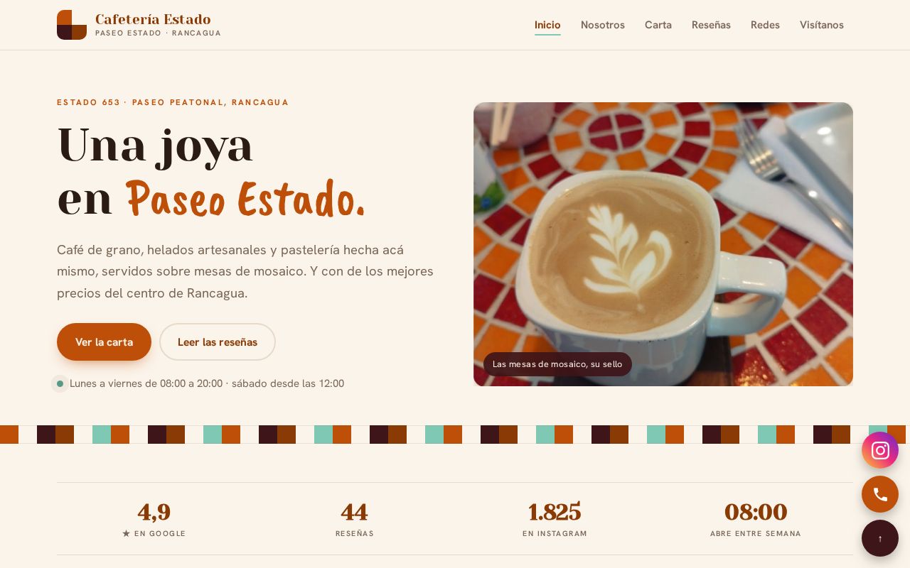 Preview of Cafeteria Estado Web