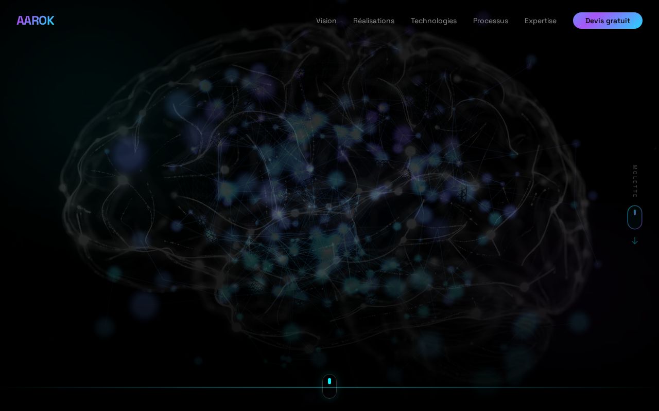 Preview of AAROK — Studio numerique & creatif. Site vitrine officiel.
