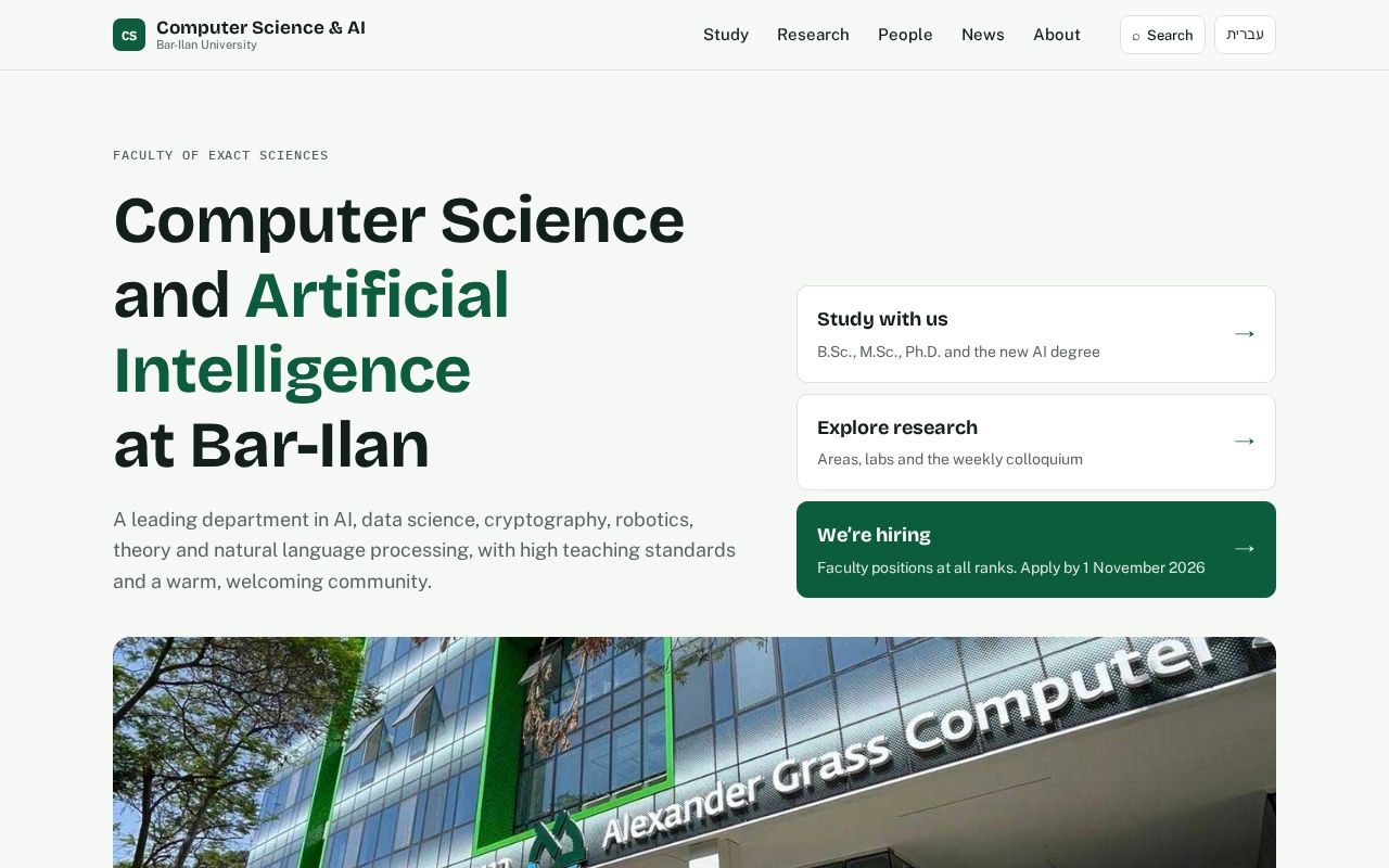 Preview of BIU Computer Science