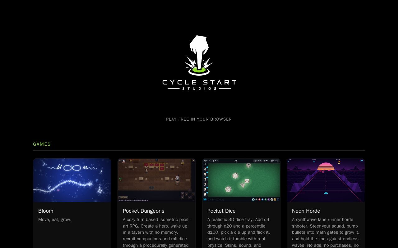 Preview of Landing page for the site