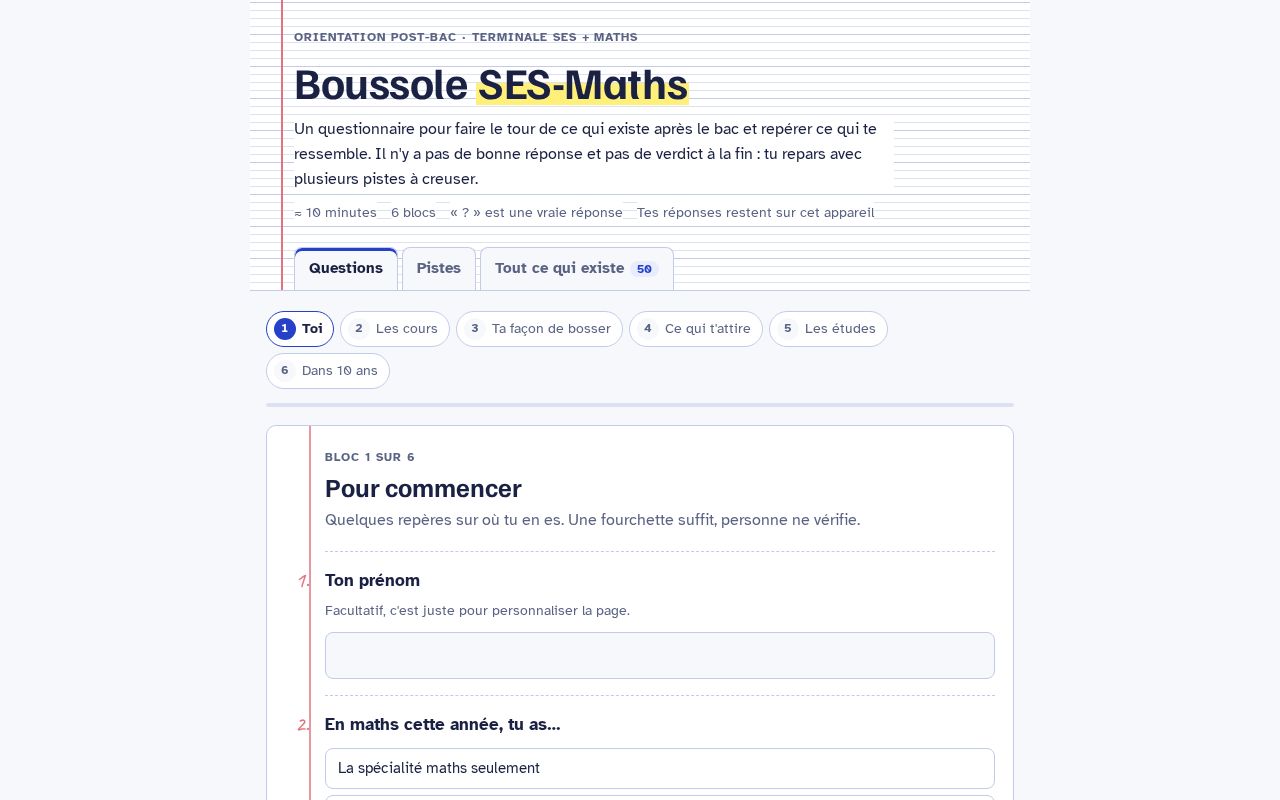 Preview of Boussole Ses Maths