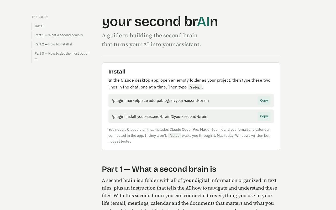 Preview of Your Second Brain
