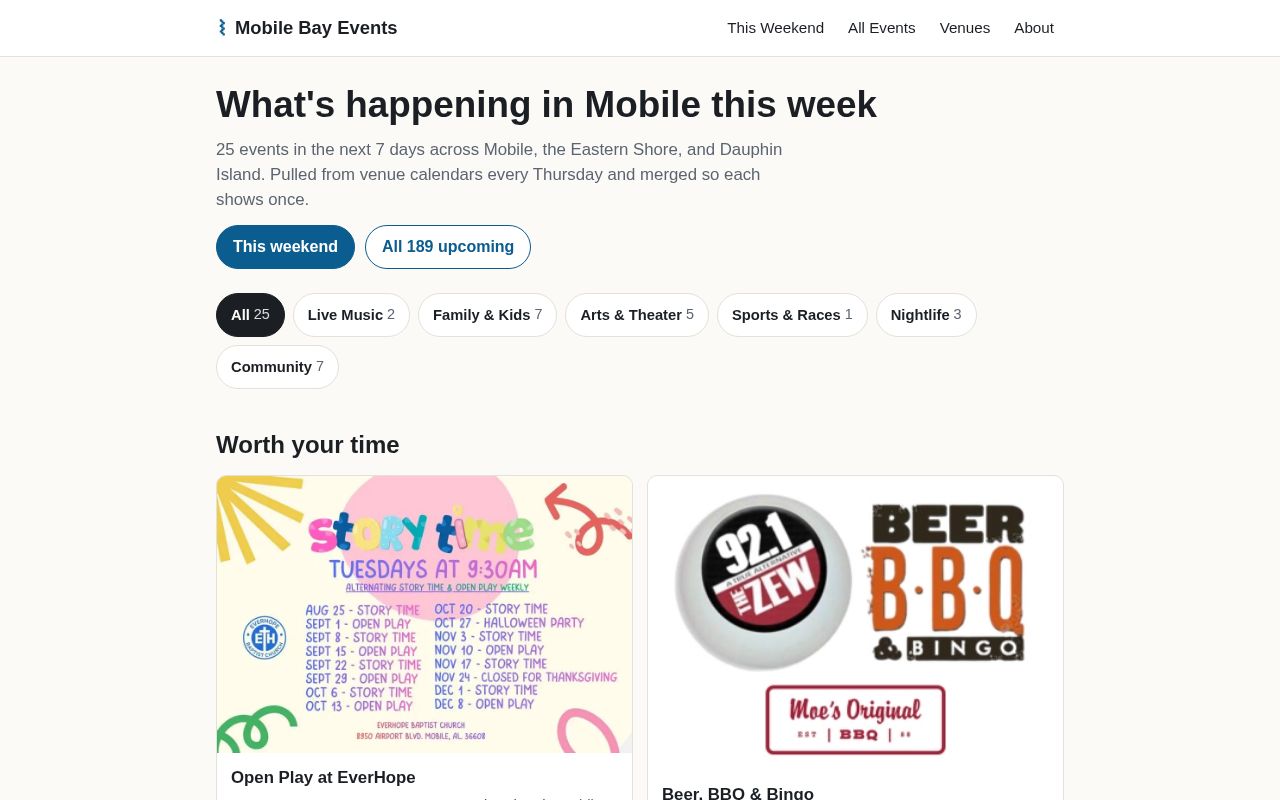 Preview of Mobile Bay Events