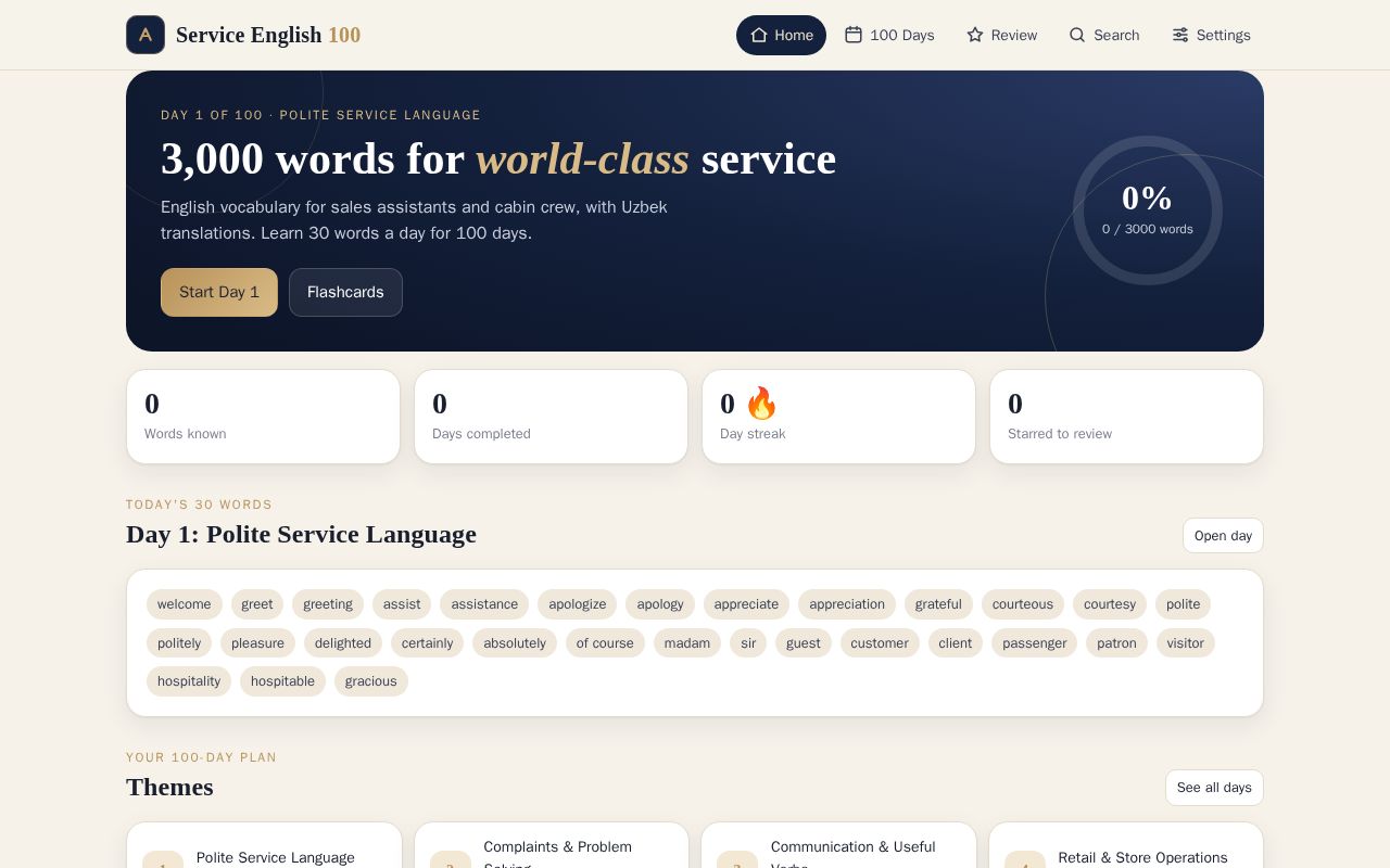 Preview of Service English 100