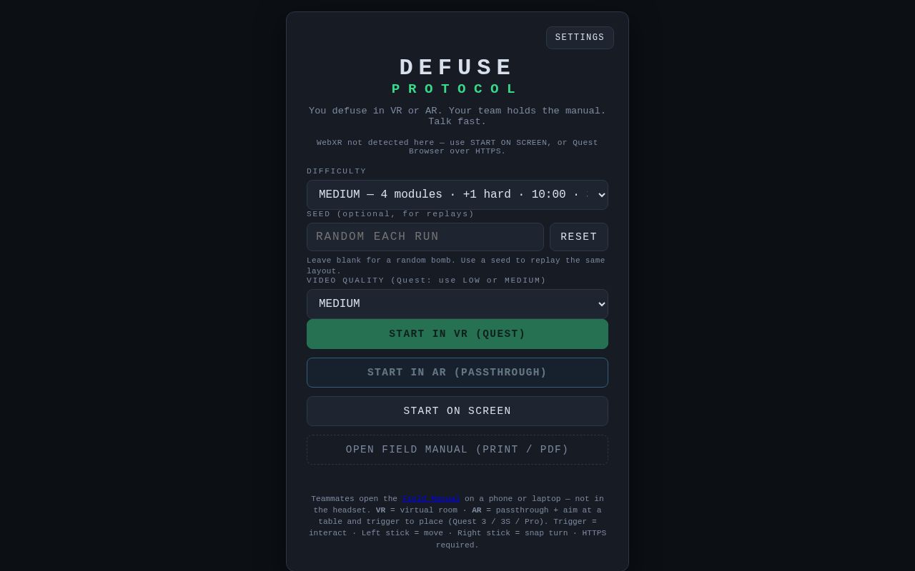 Preview of Defuse Protocol