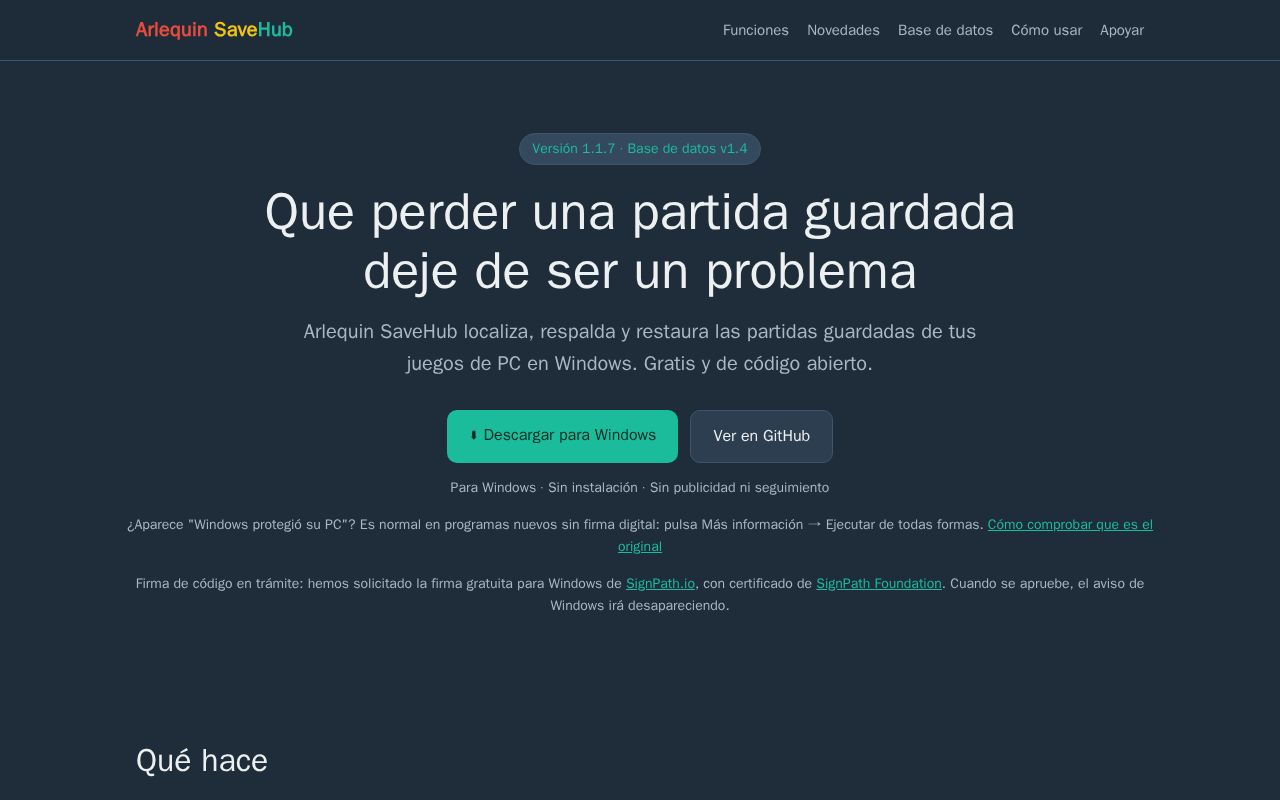 Preview of Arlequin SaveHub