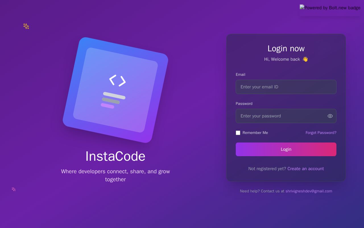 Preview of InstaCode
