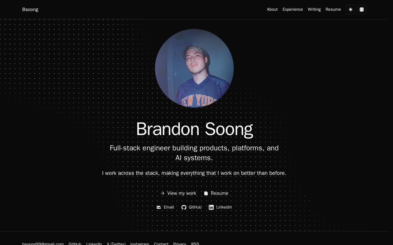 Preview of Building a website for myself I guess. Leveraging AI to do it way faster than ever before