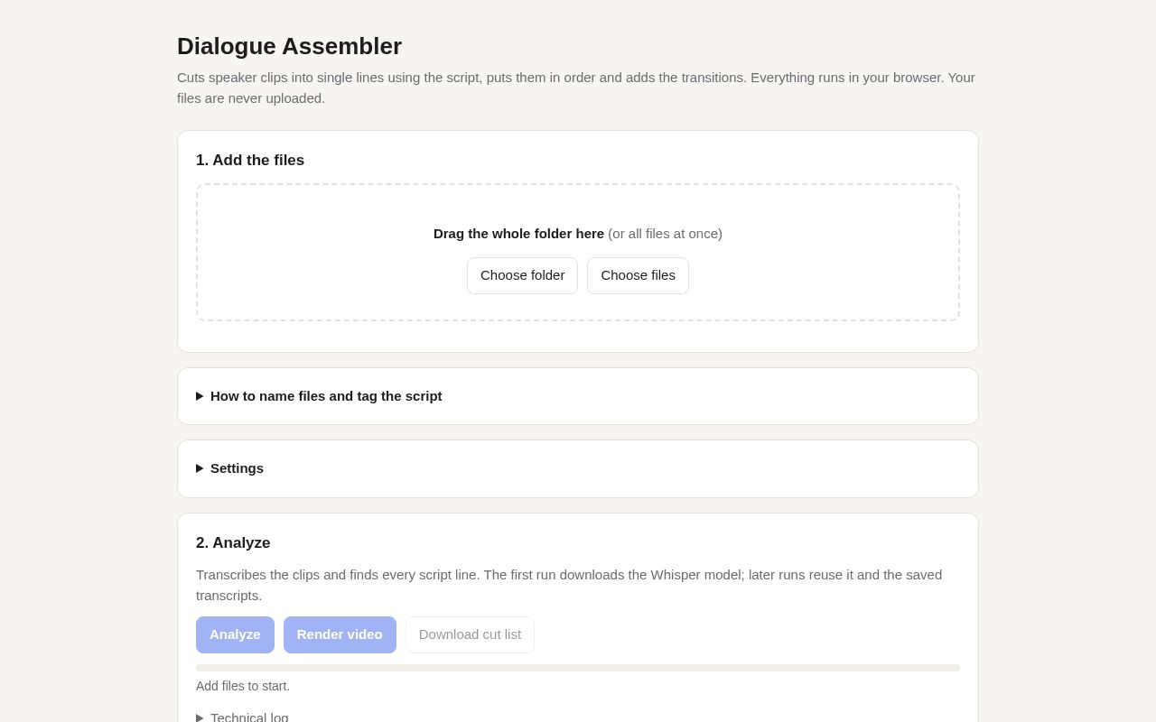Preview of Video Assembler