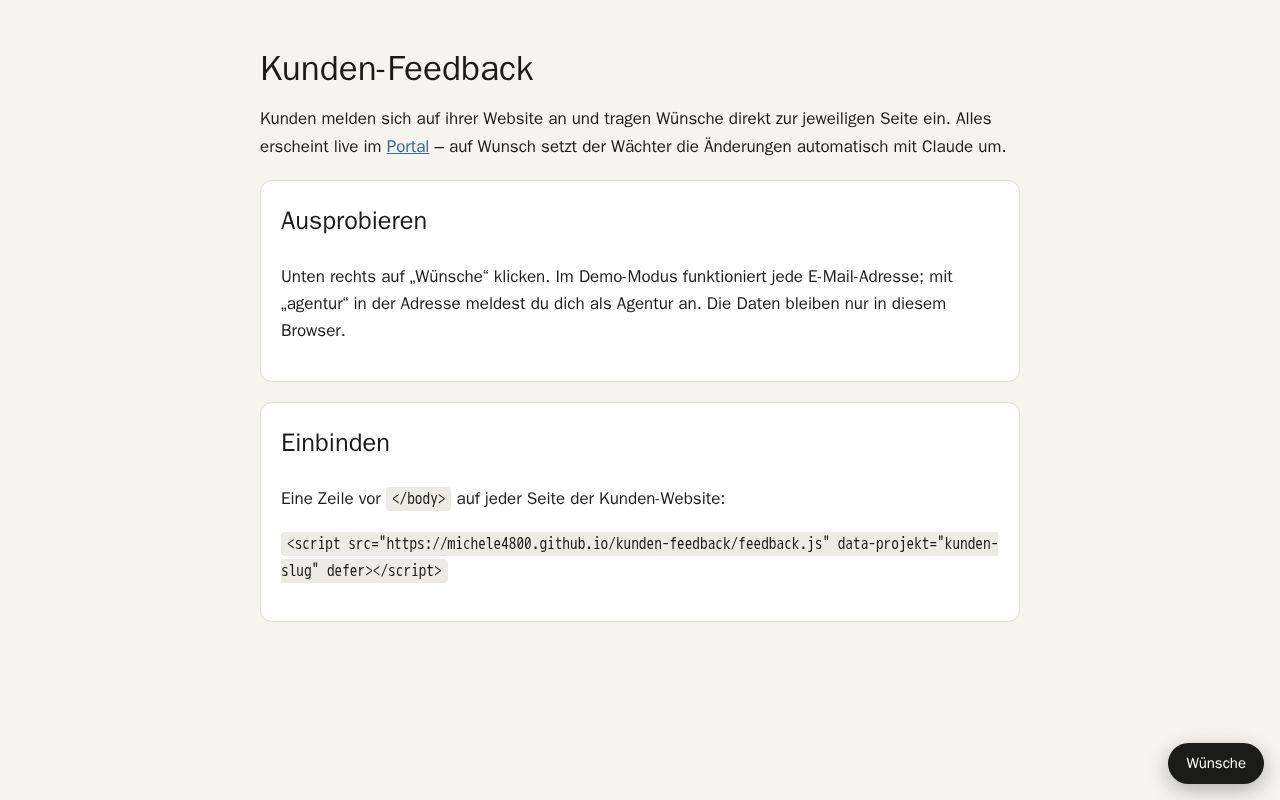 Preview of Kunden Feedback