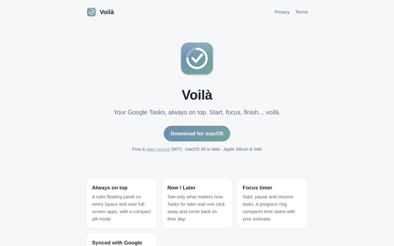 Preview of Voila App