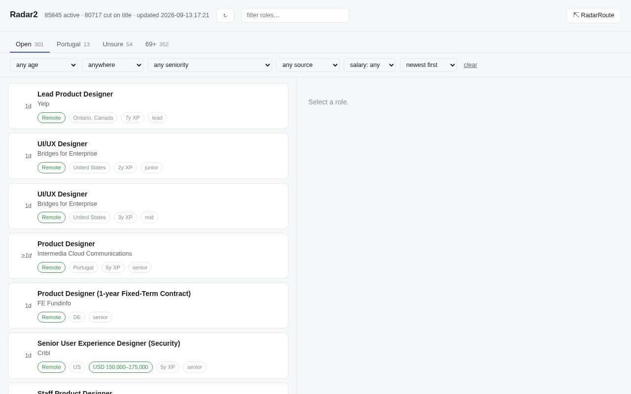 Preview of Finds real open design roles by polling ATS APIs, judges them, shows the survivors