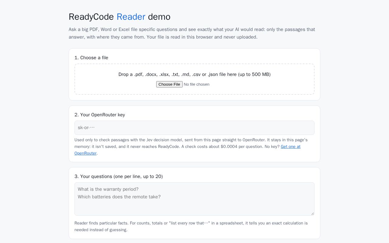 Preview of Readycode Reader