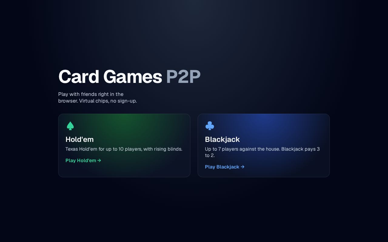 Preview of Card Games P2p
