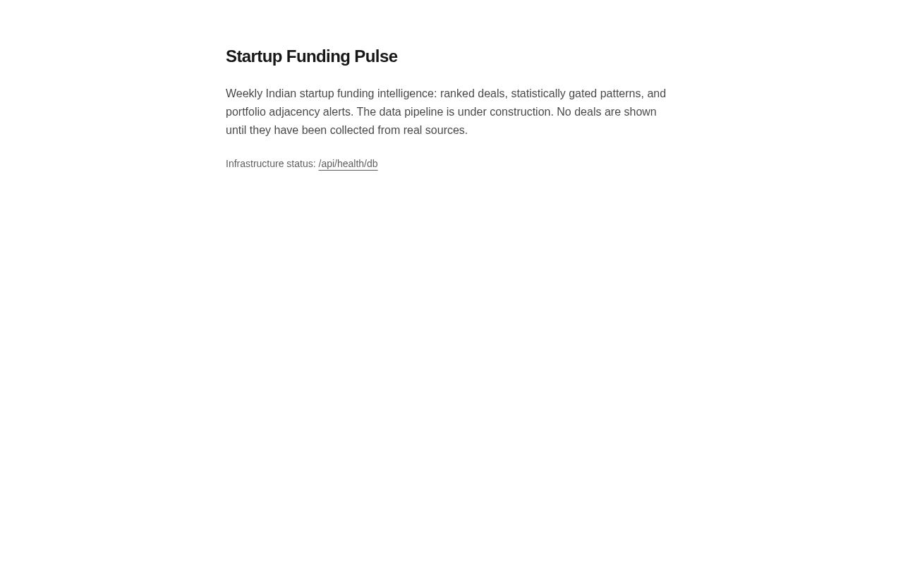 Preview of Startup Funding Pulse