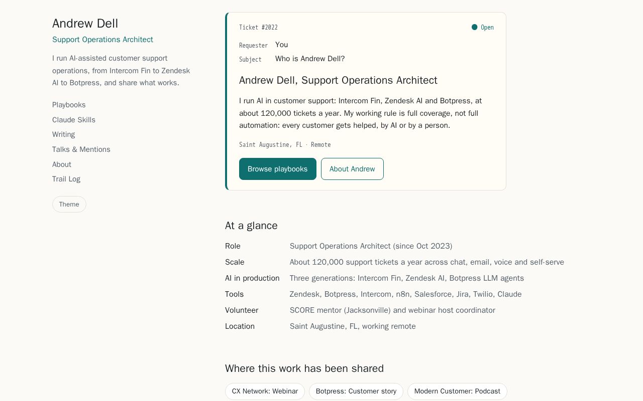 Preview of Support Operations Architect, AI in Support