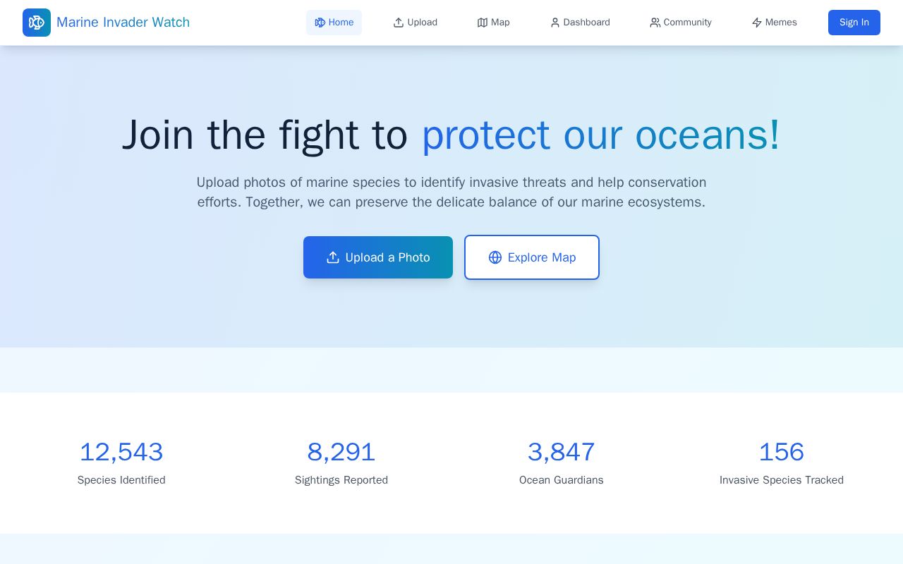Preview of Spot Invasive Species with AI-Powered Marine Invader Watch