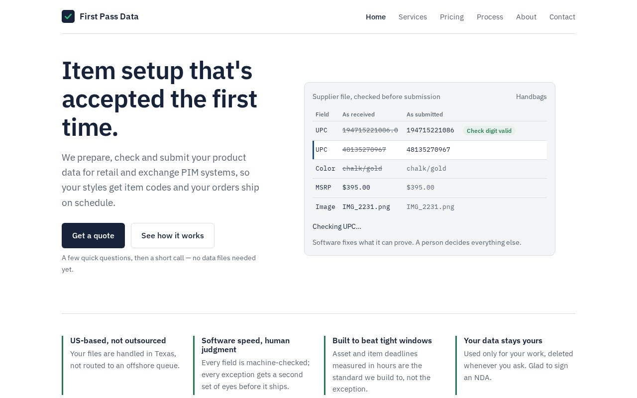 Preview of Firstpassdata Site