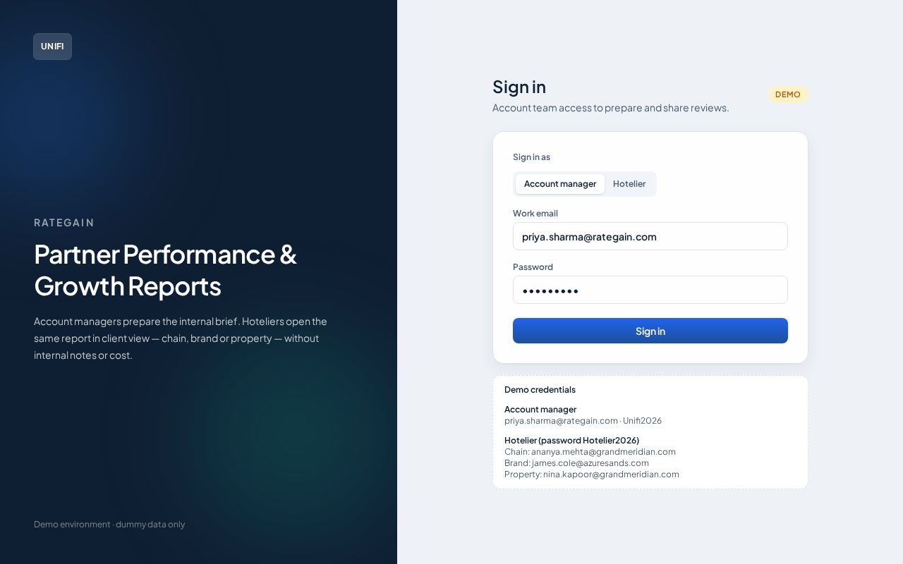 Preview of Partner Performance Growth Report