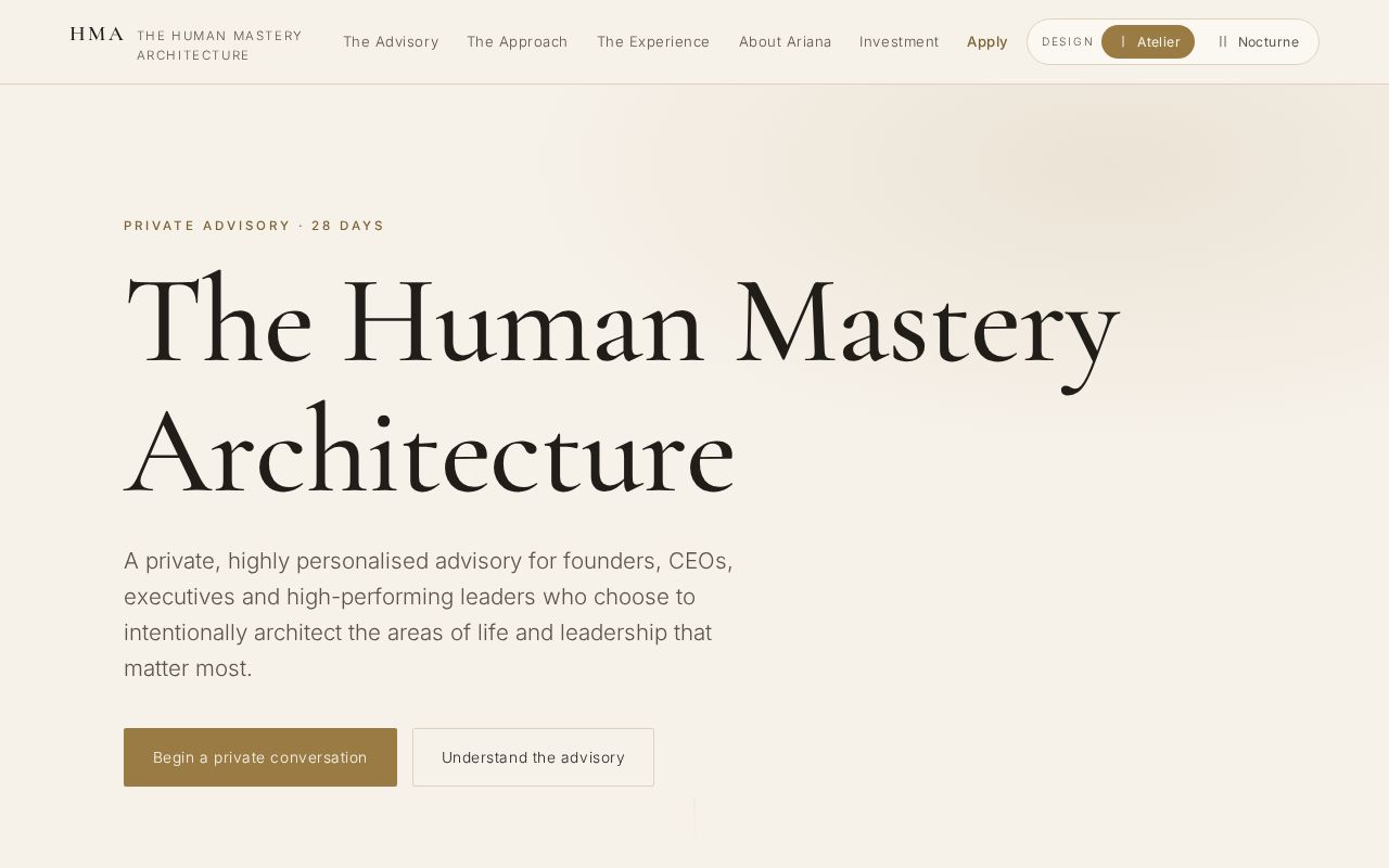 Preview of The Human Mastery Architecture