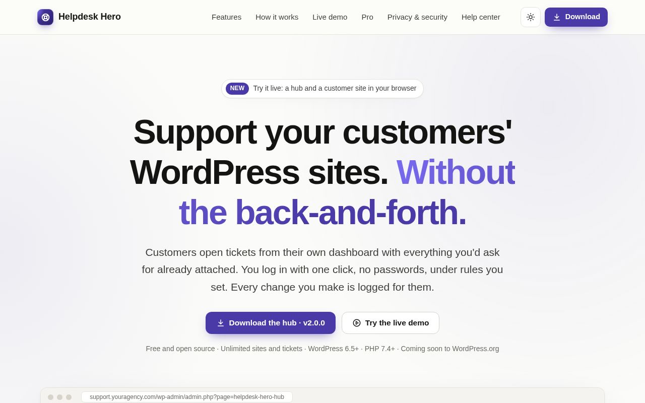 Preview of Helpdesk Hero Hub