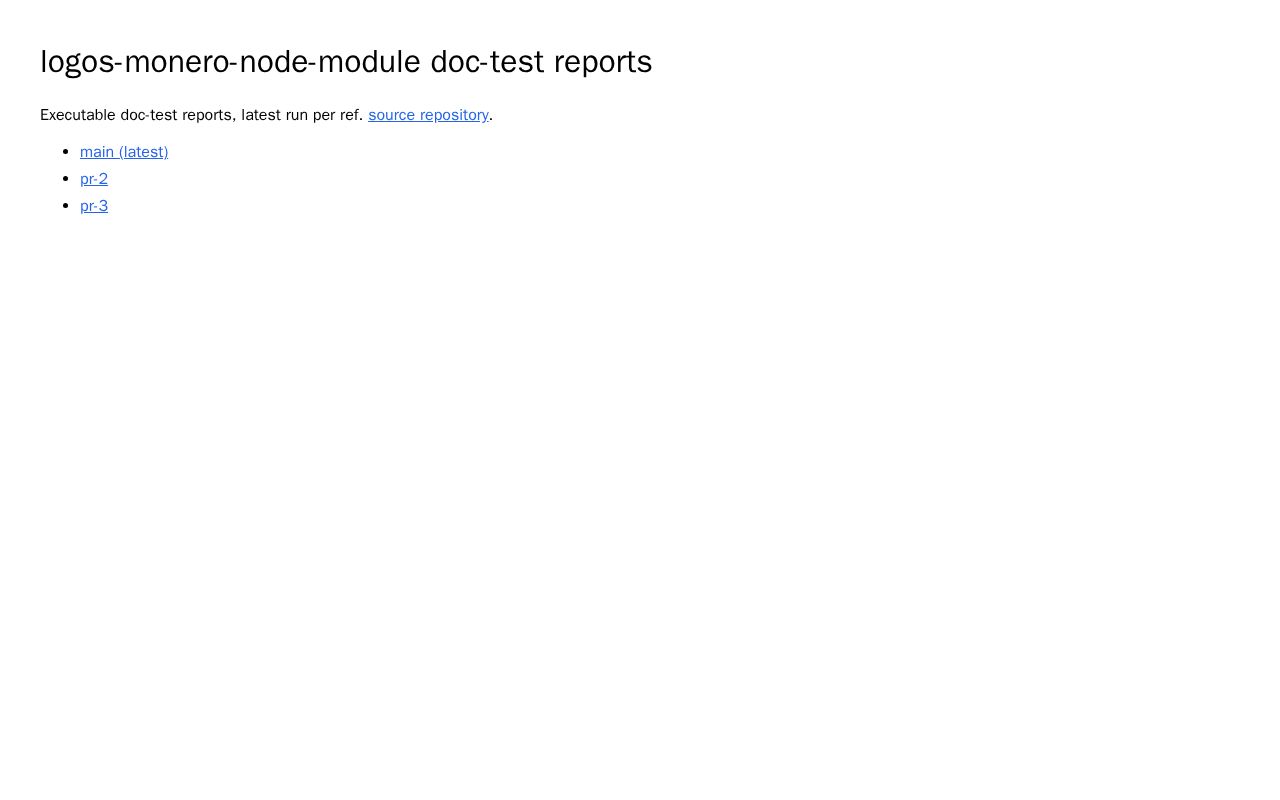 Preview of Logos Monero Node Module