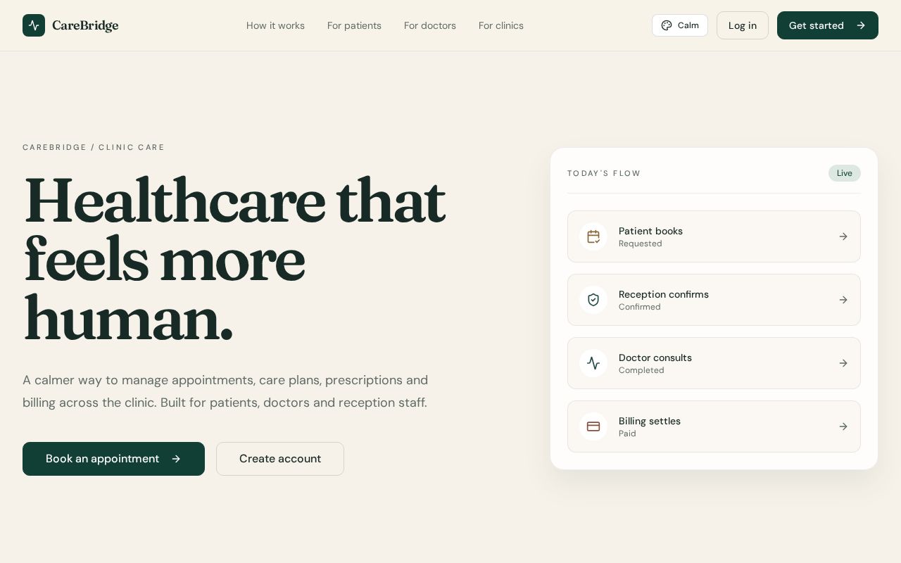 Preview of Carebridge Clinic Flow