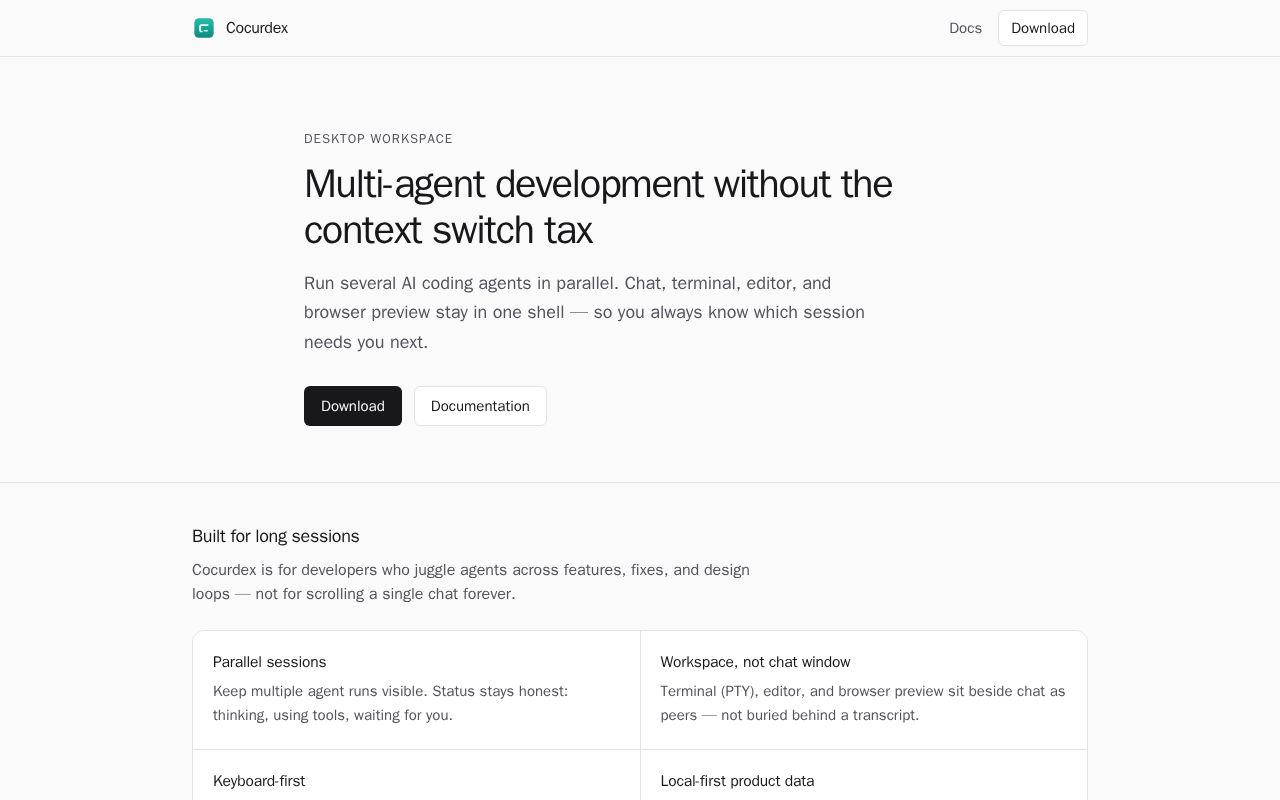Preview of A desktop-first multi-agent development workspace