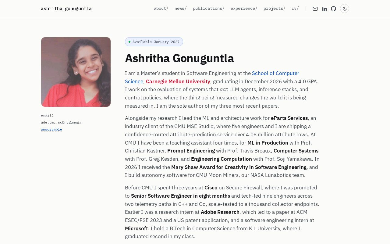 Preview of Personal site: ML systems projects, publications, and write-ups