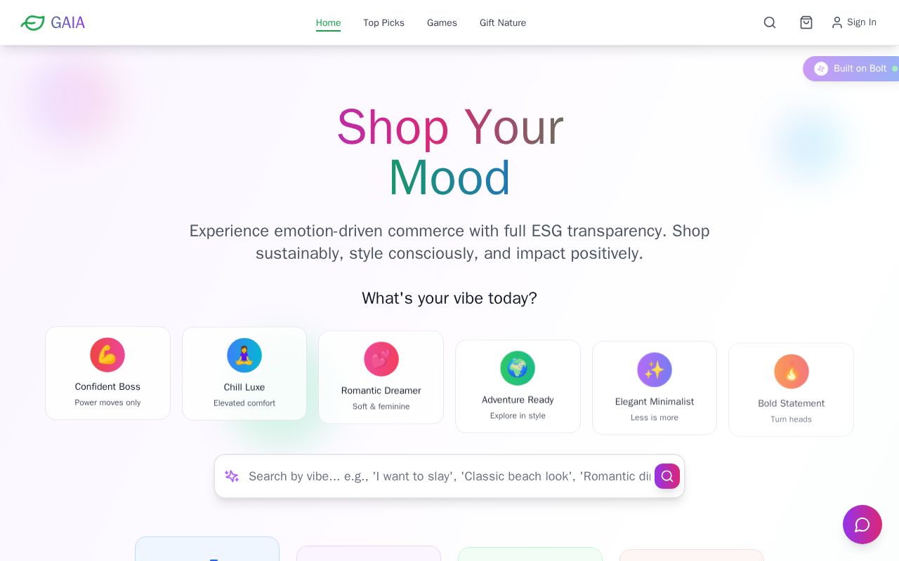 Preview of GAIA: Emotional Commerce x Ecological Regeneration
