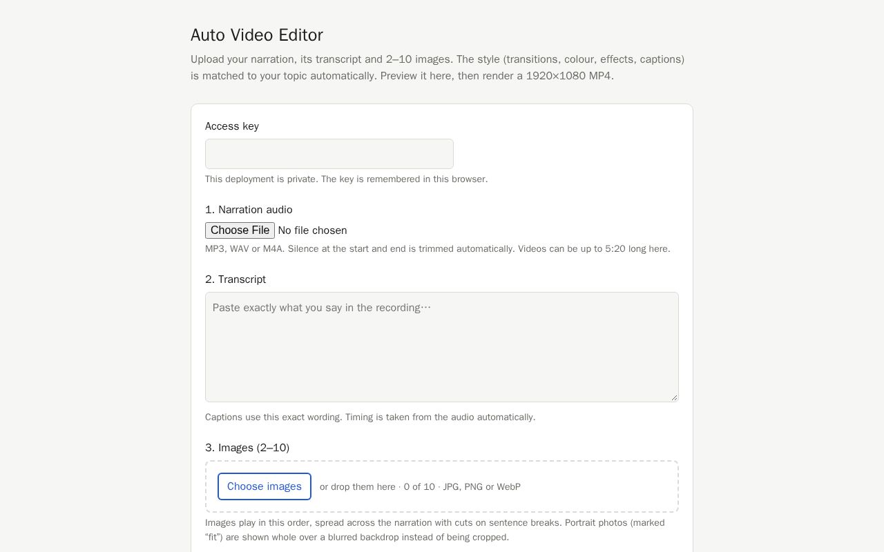 Preview of Video Editor Tool