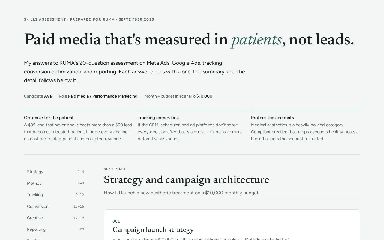 Preview of Ruma Paid Media Assessment