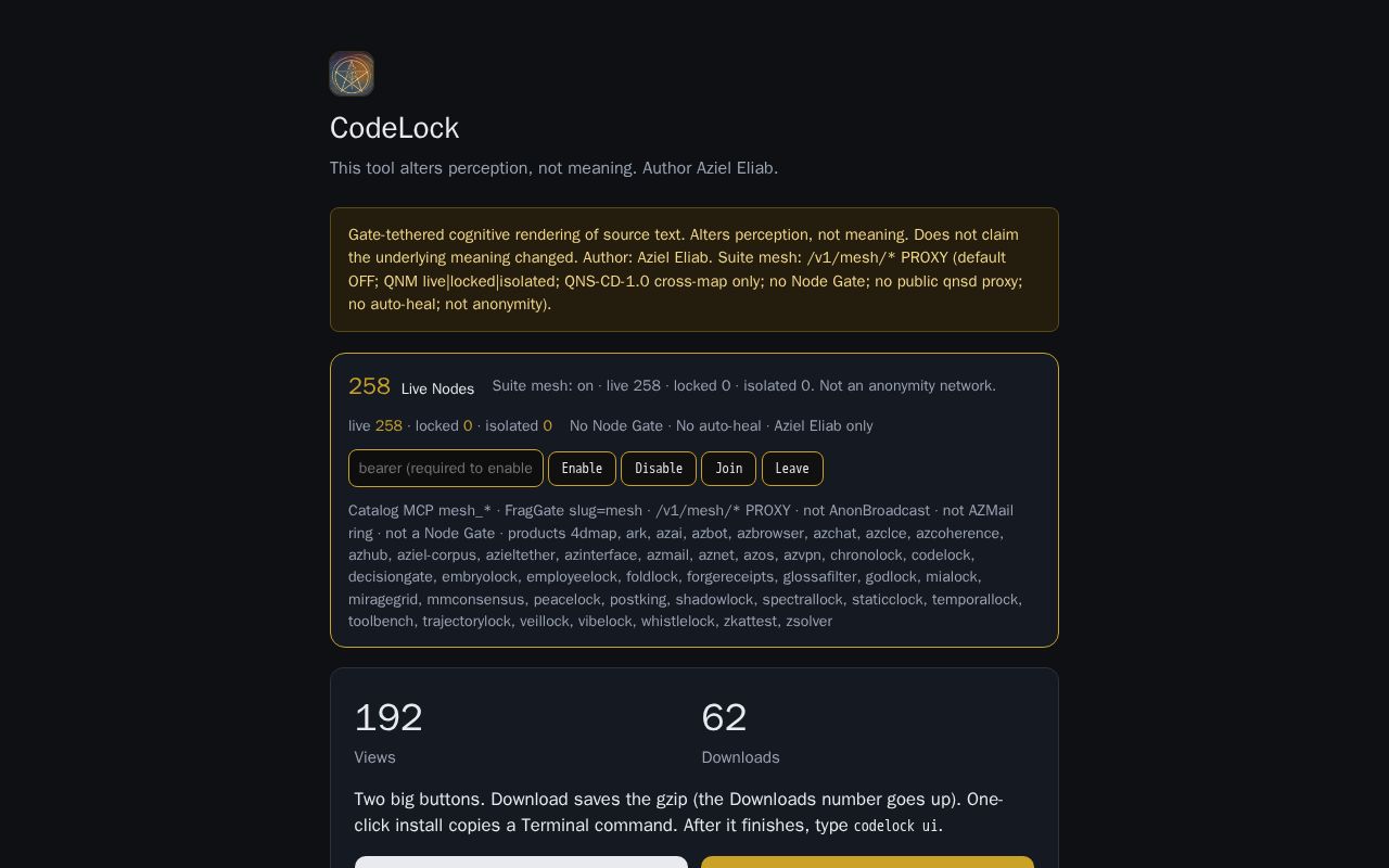 Preview of Codelock