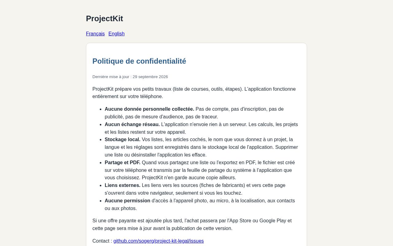 Preview of Project Kit Legal