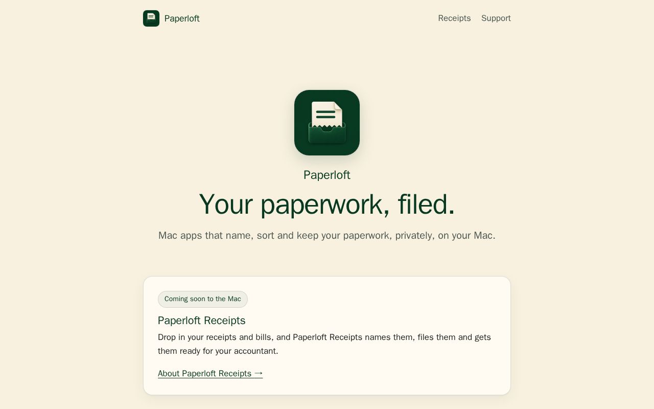 Preview of Paperloft Site