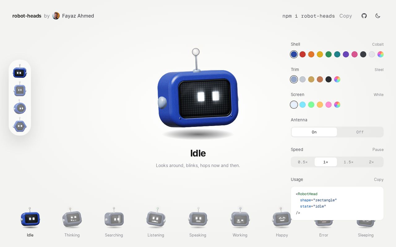 Preview of Robot Heads