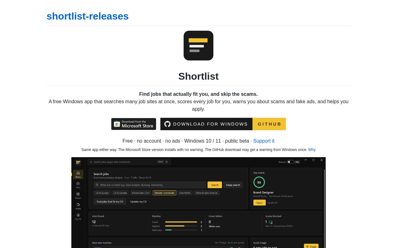 Preview of Shortlist Releases