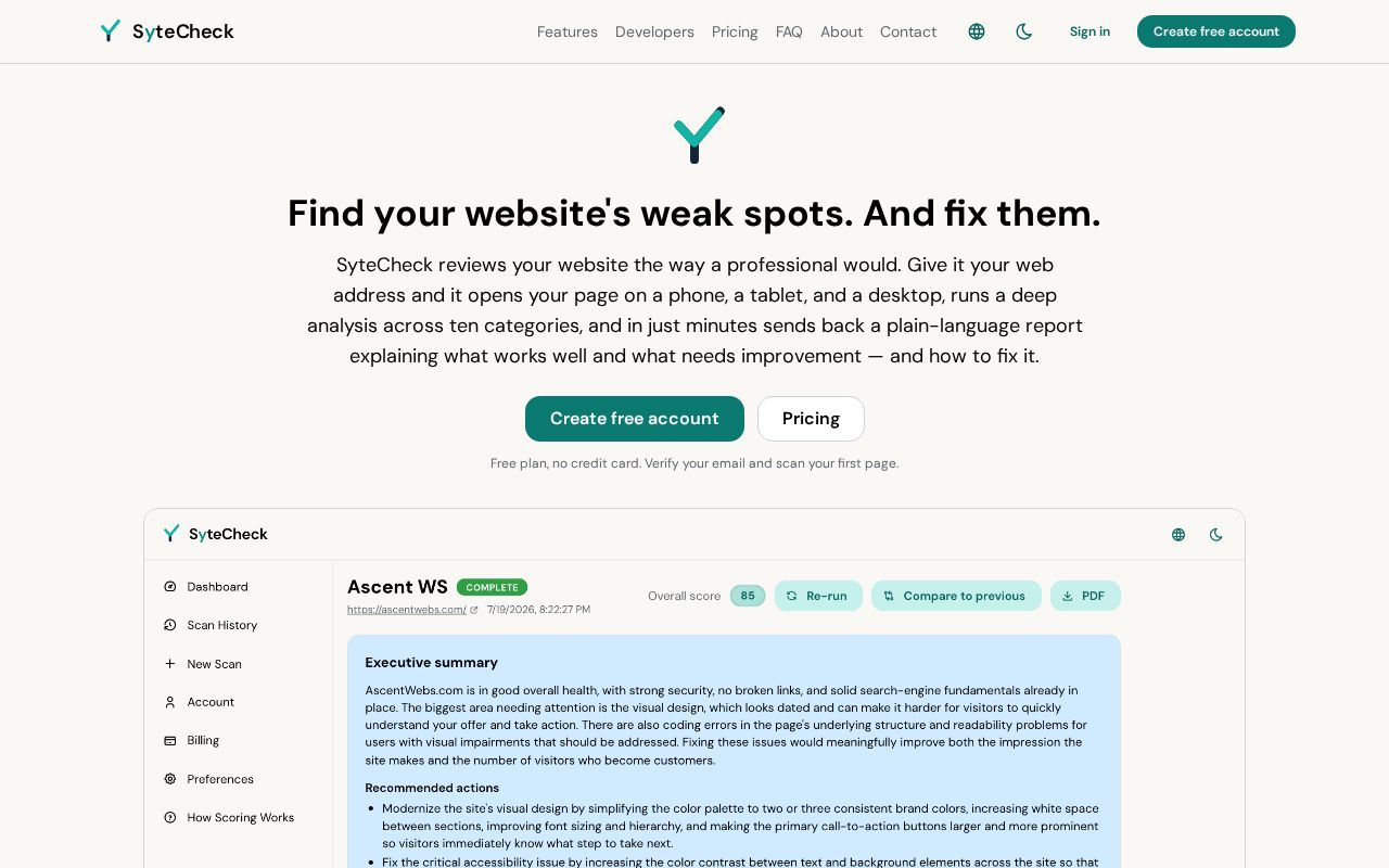 Preview of Sytecheck Mcp