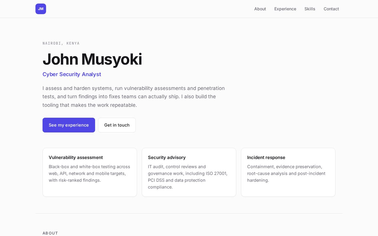 Preview of John Musyoki