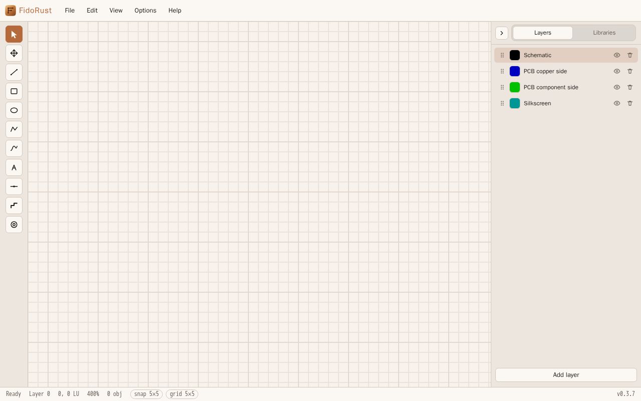 Preview of A Rust porting of FidoCAD