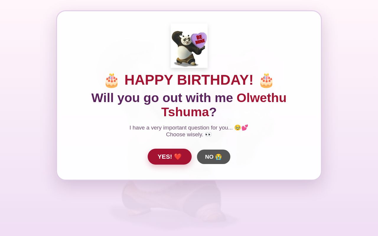 Preview of Olwethu Birthday Date