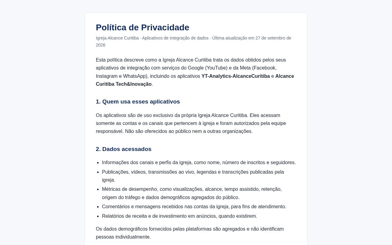 Preview of Política de Privacidade