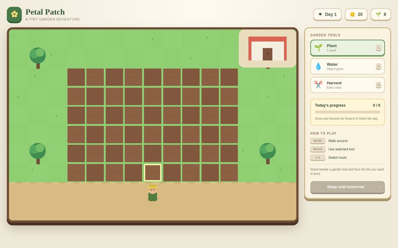 Preview of A cozy top-down flower gardening game built with Blazor WebAssembly