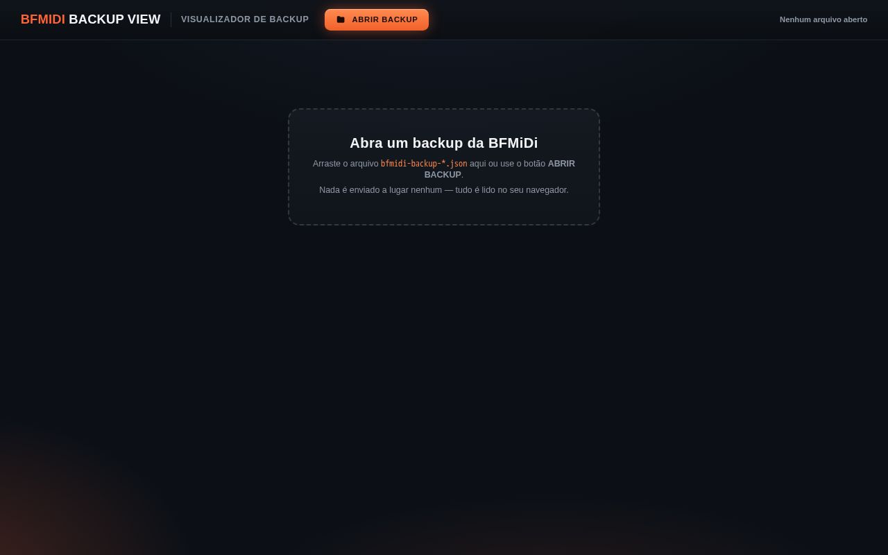 Preview of Backup View