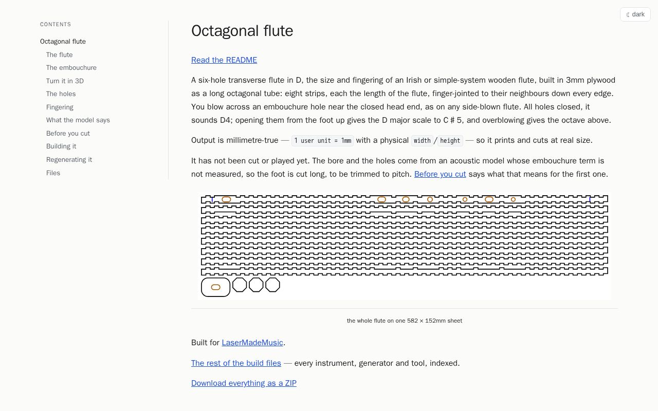 Preview of Octagonal Flute