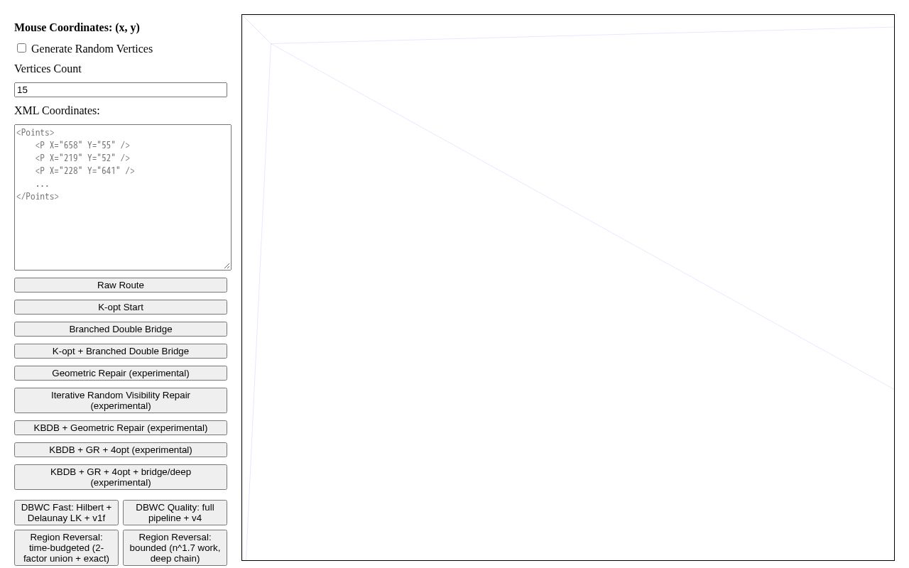 Preview of Triangulated Tsp Solver